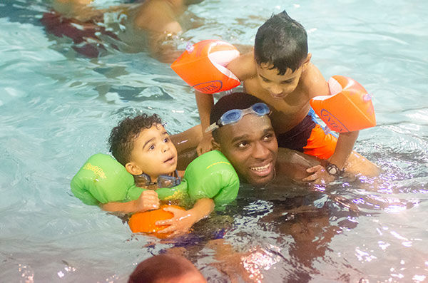 MORALE, WELFARE AND RECREATION: Swimming with pumpkins